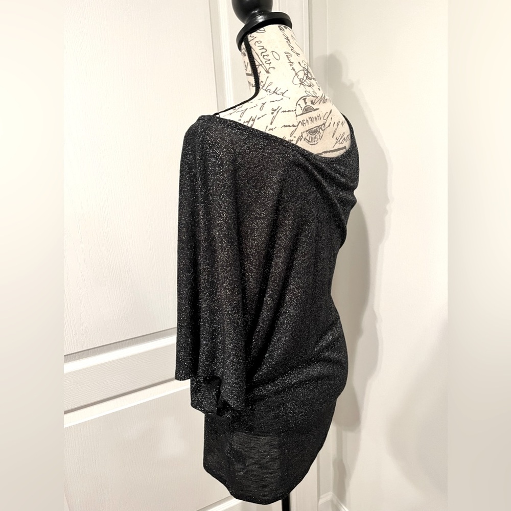 Off Shoulder Black Sparkle top Express Size Medium